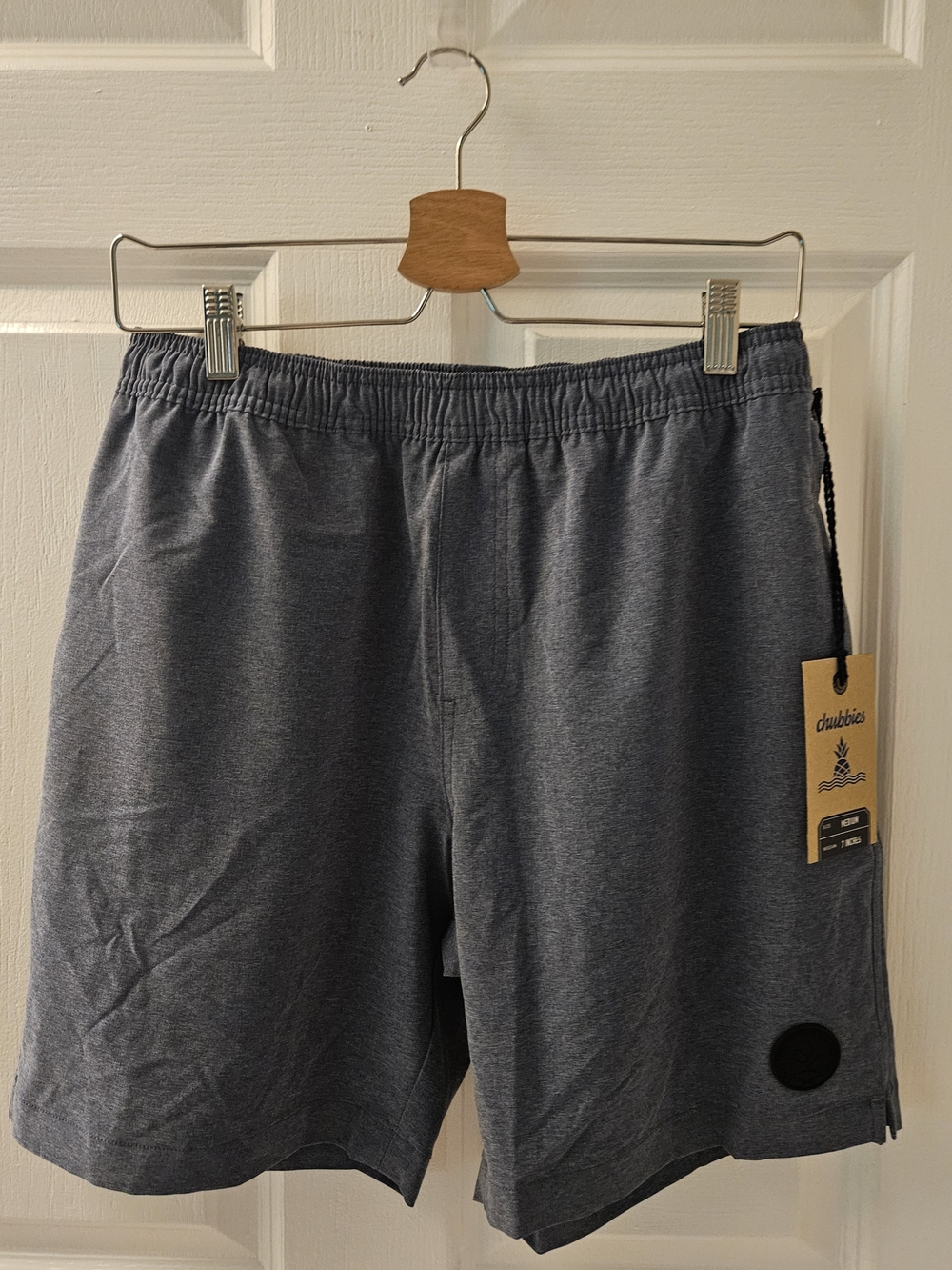 Chubbies Men's Heathered Blue Shorts Drawstring Waist 7" Inseam Size Medium